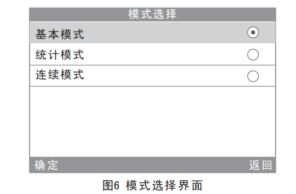 光泽度测量模式选择